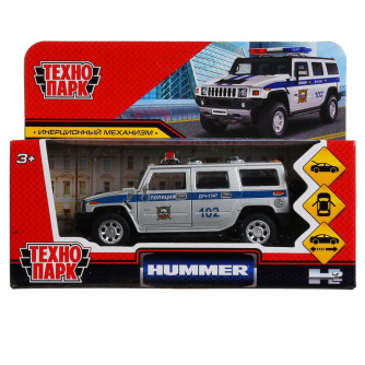 Металлическая машинка Технопарк Hummer H2 Полиция HUM2-12POL-SR
