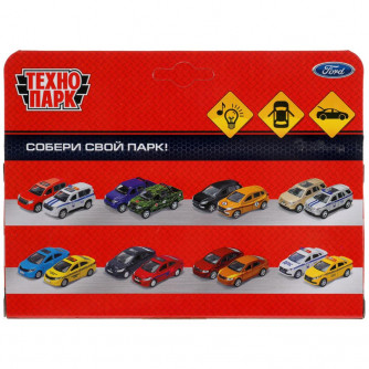 Машина металл свет-звук FORD MONDEO ТАКСИ 12 cm, двери, багаж, инерц, кор. Технопарк MONDEO-12SLTAX-YE