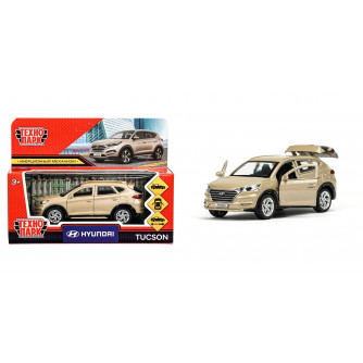 Машина металл HYUNDAI TUCSON длина 12 см, двери, багаж., инер, бежевый, кор. Технопарк в кор.2*36шт TUCSON-12-BG-WOD   