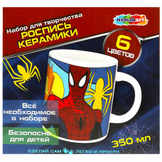 Кружка для росписи, 6 цв. супергерой МУЛЬТИ АРТ MUG-PAUK1