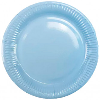 Тарелка бумажная ламинированная Light Blue 18см 6шт 6056841   