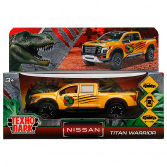 Металлическая машинка Технопарк Nissan Titan Warrior Динозавры TITAN-13DIN-YE