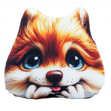 Подушка декоративная мордочка Лиса 30 см МТГ01109 Levatoys в пак.  