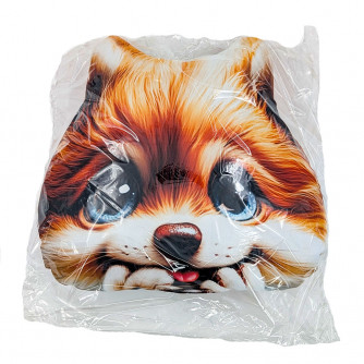 Подушка декоративная мордочка Лиса 30 см МТГ01109 Levatoys в пак.  