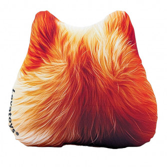 Подушка декоративная мордочка Лиса 30 см МТГ01109 Levatoys в пак.  