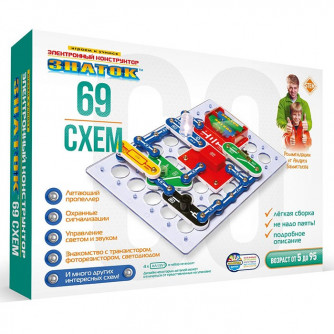 Электронный конструктор ЗНАТОК 69 схем ZP-70838   