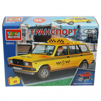 Конструктор lada-2104 ТАКСИ, 46 дет. Город мастеров 55010-CY