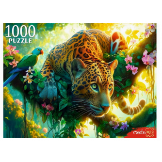 ПАЗЛЫ 1000 элементов. ЛЕОПАРД НА ОХОТЕ (арт.ХП1000-8281)    