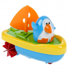Заводная игрушка для ванны УМка Пингвинёнок-капитан ZY187767-R