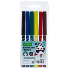 Фломастеры 6цв. Hatber ECO 