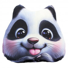 Подушка декоративная мордочка Панда 30 см МТГ01107 Levatoys в пак.   