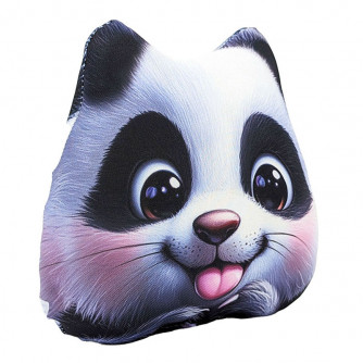 Подушка декоративная мордочка Панда 30 см МТГ01107 Levatoys в пак.   