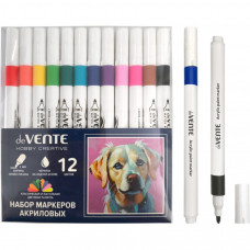 Набор маркеров 12шт, deVente HOBBY CREATIVE. Classic&Pastel 2мм, акриловые 5044500 