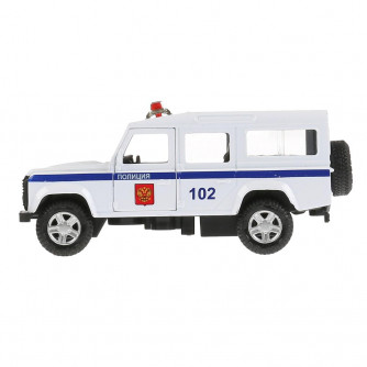 Металлическая машинка Технопарк Land Rover Defender Полиция DEFENDER-12POL-WH