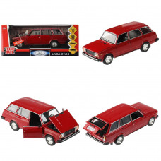 Машина металл свет-звук LADA 2104, 17 см, дв., кап., баг., инер.,крас., кор. Технопарк в кор.2*12шт VAZ-2104-DR
