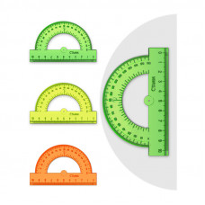 Транспортир 10см, 180° Стамм 