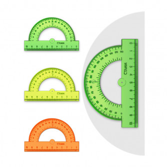Транспортир 10см, 180° Стамм 