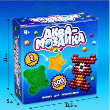 ЭВРИКИ Шарики для аквамозаики, 500 шариков, 2 основы   9879301