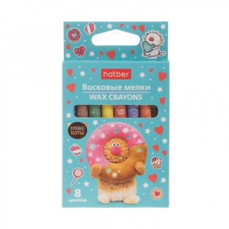 Мелки восковые 8цв Hatber 