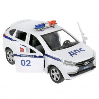 Металлическая машинка Технопарк Lada Xray Полиция XRAY-12POL-WH