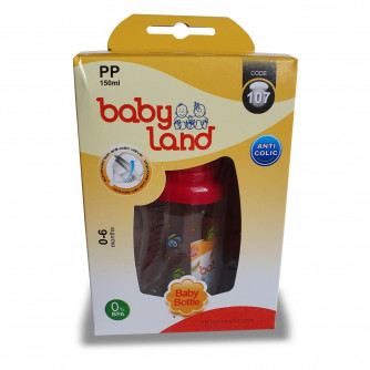 Бутылочка с ручками Babyland красная 107