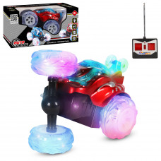 AUTODRIVE Р/У Машинка-перевертыш,2.4GHz,4 канала: вперед/назад/повороты/переворот,свет,цв. красный,JB0404796  