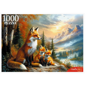 ПАЗЛЫ 1000 элементов. ЛИСА С ЛИСЯТАМИ (арт. Ф1000-2741) ПАЗЛЫ 1000 элементов. ЛИСА С ЛИСЯТАМИ (арт. Ф1000-2741)