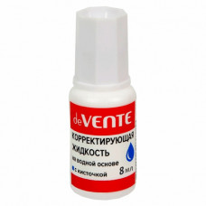 Корректирующая жидкость deVente 8мл, кисточка, водная основа 4060200  