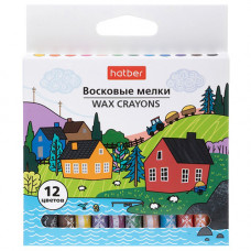 Мелки восковые 12цв Hatber 