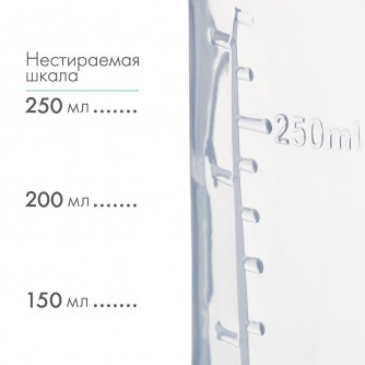 Бутылочка для кормления 250 мл цилиндр, цвет бирюзовый 9291669