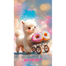 Блокнот А7 16л.кл.скрепка,бумажная обл.КТС, 