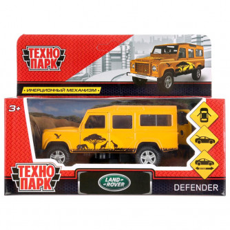 Металлическая машинка Технопарк Land Rover Defender Сафари DEFENDER-SF