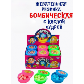 Жевательная резинка с кислой пудрой 