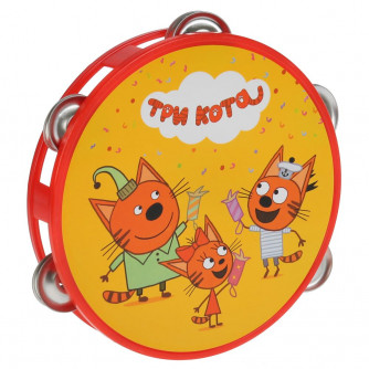 Игрушка бубен ТРИ КОТА на блистере (русс. уп.) 