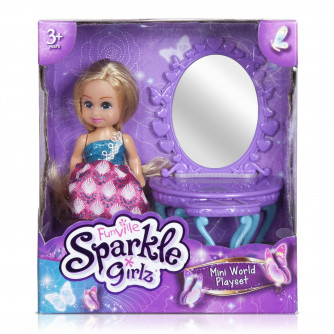 Игровой набор Sparkle Girlz (кукла 11,5 см, мебель.) SG29095//розовый