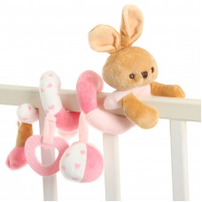 Растяжка - спираль с игрушками дуга на коляску / кроватку для малышей  «Зайка», Mum&Baby  9912207