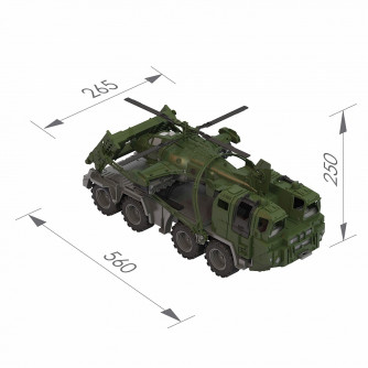 Автомобиль Военный тягач Щит с вертолетом 256