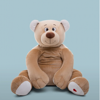 KULT Мягкая игрушка медведь Лари, 155см (сидя 80см), кофейный (МЛари/80/56-1)