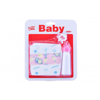 Набор аксессуаров для кукол (памперс, бутылочка, соска) на листе LD68014A-1   Набор аксессуаров для кукол (памперс, бутылочка, соска) на листе LD68014A-1