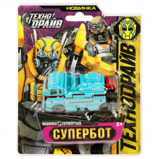 Машина трансформирующаяся СУПЕРБОТ (вывертыш), блист.14*17*3см ТЕХНОДРАЙВ 1806L068-RS4   