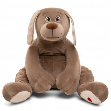 KULT Мягкая игрушка собака Чарли, 85см (сидя 45 см), бежево-серый (СБЧарли/45/270-1)