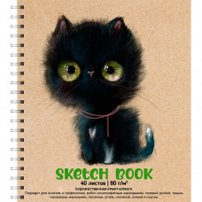 Блокнот-SketchBook А5, 40л, deVente 
