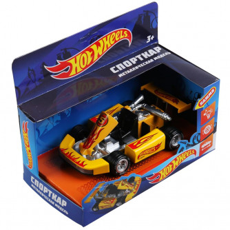 Машина металл свет-звук hot wheels СПОРТКАР, 15 см, инерц, кор. Технопарк FY866   