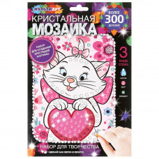 Кристальная мозаика 17*23 см милая кошечка МУЛЬТИ АРТ CRYST-096445
