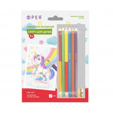 Скетч для раскрашивания цветными карандашами 