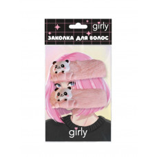 Набор плюшевых заколок для волос GIRLY 2 шт. 