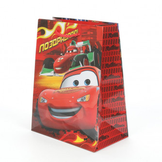 Пакет подарочный глянцевый l,машинка,140 гр/м2 ЧУДО ПРАЗДНИК PL-123409-C2   