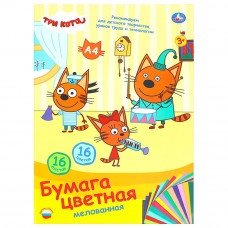 Цветная бумага УМка Три кота CPSM16-91480-TC