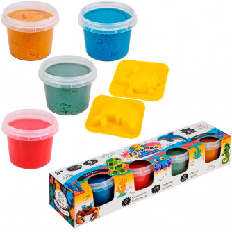 Набор Для Творчества Кинетический песок 4 цв Набор Для Творчества Кинетический песок 4 цв