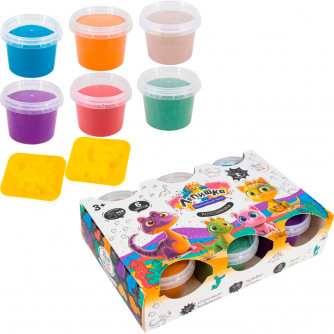 Набор Для Творчества Кинетический песок 6 цв 